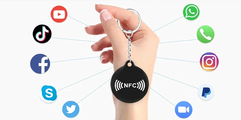 رایلینک | جاسوئیچی هوشمند NFC مدل لاکچری ( دو رو ) جاسوئیچی هوشمند یک وسیله همه کاره